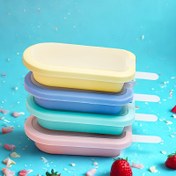Resim 4 adet Kapaklı Silikon Dondurma Kalıbı - Evde Yapılan DIY Popsicle Yapıcı, Tekrar Kullanılabilir ve BPA İçermeyen, Aile Eğlencesi için Mükemmel, Yazlık Hediyeler, Dondurma Kalıpları 