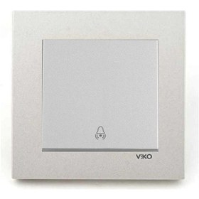 Resim Viko Artline Novella Metalik Beyaz Zil Anahtarı Çerçeveli 