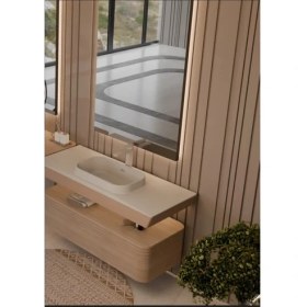 Resim Real Stone Pure Etajeri Granit Lavabo 120*50 