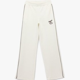 Resim Koton Pamuklu Şardonlu Biyeli Baskılı Beli Lastikli Geniş Paça Eşofman Altı Ekru 6wal40045ık Ekru 