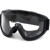 Resim Kış Rüzgar Geçirmez Motokros Gözlükleri Şeffaf Motosiklet Gözlükleri 