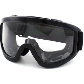 Resim Kış Rüzgar Geçirmez Motokros Gözlükleri Şeffaf Motosiklet Gözlükleri 
