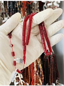 Resim Tesbihci ESKİ ÇUBUK MALZEME KATALİN KIRMIZI KAPSÜL MODEL TESBİH 