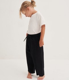 Resim Unisex Çocuk Organik Pamuk Pantolon Siyah - 6-7 Yaş 