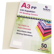 Resim Mapi A3 Pp Şeffaf Kapak (KUM DESEN) 450 Micron Şeffaf Buzlu 50 Li 