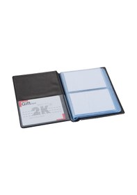 Resim Biala 2 Sıralı 80 Kart Kapasiteli Kartvizitlik 11x13.5 Cm Siyah 