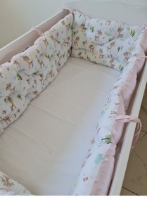 Resim babynestdunyasi 70x130 Çift Yönlü Beşik Kenar Koruma (yılan Yastık Hediyeli) 