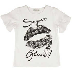 Resim Best kids kız çocuk glam baskılı bluz 4630 - BEYAZ / 14 yaş 
