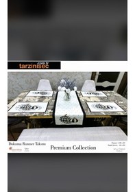 Resim Balkabağı Desenli Runner Takımı 40 X 140 Renkli 