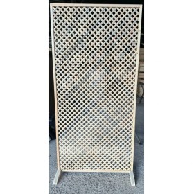 Resim Ahşap Paravan Separatör 100 x 200 cm Ağaç Temalı Dayanıklı Ahşap Malzeme ile Tek Parçalı 