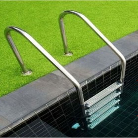 Resim DEKOR HAVUZ 4 BASAMAK STANDART PASLANMAZ HAVUZ MERDİVENİ AISI 316 