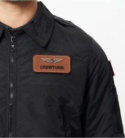 Resim Crew Türk Syk88s Yakalı Pilot Montu Kumas Siyah 