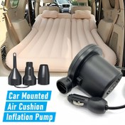 Resim COCOLIGHT 12V DC Elektrikli Şişme Balonları için 3 Nozul ile Hava Pompası - Hızlı Dolum ve Deflatasyon, Araba Takılmış, Kamp, Hava Yatağı ve Açık Hava Kullanımı için Taşınabilir Yarı Otomatik Şişirici, Şişme Yatak, Kamp Gereksinimleri, Şık Tasarım, Pil Olmadan Dayanıklı Yapı 