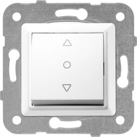 Resim Viko Linnera / Rollina Beyaz Tek Düğmeli Jaluzi Kumanda Anahtarı Çerçevesiz - 90440072 