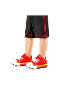 Resim Kiko Kids Tinna Bağcıklı Erkek Bebek Keten Spor Ayakkabı Kırmızı 