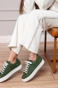 Resim Deery Hakiki Süet Yeşil Sneaker Kadın Ayakkabı 