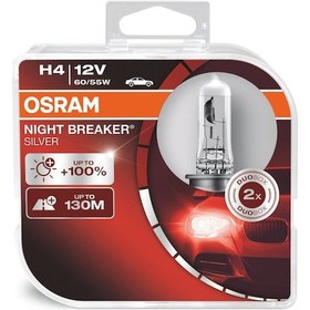 Resim Osram H4 Night Breaker Silver %100 Fazla Işık 