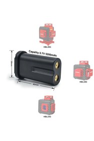 Resim Genel Markalar KBL01 3.7Volt/5200mAh Li-ion Lazer Hizalama Yedek Aküsü 