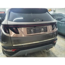 Resim Tucson Içın Uyumlu 2021+ Bagaj Üst Çıtası Led Kaplama 