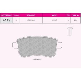 Resim Fren Balatası Arka Megane III 08- 