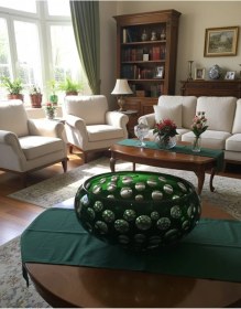 Resim Dekorlu Renkli Transparan Büyük Gondol Dekoratif Sunum 