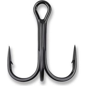 Resim Mustad Elite Round Bend Treble Tr78np-bn Olta İğnesi Metalik Siyah - No:2 