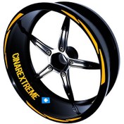 Resim 3 Parça Tasarımlı Taksi Sarısı Jant Şeridi Sticker Çınar Extreme 
