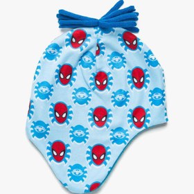 Resim Erkek Çocuk Spiderman Baskılı Polar Bere Lisanslı Kulak Kapaklı 