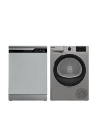 Resim Arçelik 6455 WF I Bulaşık Makinesi + 900 KMX S Kurutma Makinesi Seti 2'Li 