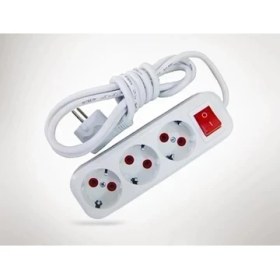 Resim Diyar-ı Fırsat 2 Metre Kablolu Anahtarlı 3 Lü Topraklı Grup Priz 