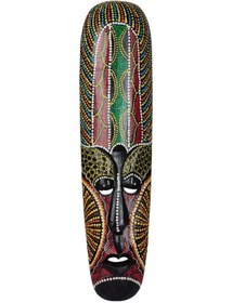 Resim Dekoratif Duvar Objesi Ahşap Kötü Ruhları Uzaklaştıran Maske-30 