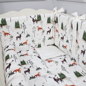 Resim Woods Bebek Uyku Seti - Sosis Bumper / 70x130 