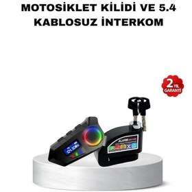 Resim Gld-spt- Bluetooth 5.4 İntercom Ve Alarmlı Disk Kilidi Seti Güçlü Ses Ve Güvenlik 