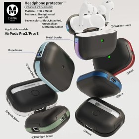 Resim SÜS Mey Ithalat® Airpods Pro 2 (2.nesil) Mo-A8 Armor Kılıf - Lacivert 