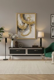 Resim Tsa1204as - Tunatv120 Tv Stand, Tv Sehpası Antrasit-sılver 120cm Antrasit 