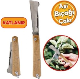 Resim Zenvia Aşı Bıçağı Profesyonel Çelik Tepeli Uçlu Bağ Ağaç Budama Aşı Çakısı 170 mm Ahşap Sa 