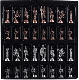 Resim SHC42000 Gifthome Orta Boy Metal Roma Satranç Taşı Antik 