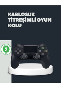 Resim Kablosuz Titreşimli Oyun Kolu Ps4 Uyumlu Ergonomik Tasarım Ve Uzun Pil Ömrü 