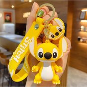 Resim Lilo Ve Stitch Scrump Karikatür Anime Kolye Pvc Anahtarlık Tutucu Araba Anahta Yellow Sarı 