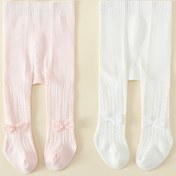 Resim 1 Adet Her Mevsim Tek Renk Dantel Fiyonklu Kız Taytı, Doğum Günleri, Tatiller ve Günlük Kullanım İçin Uygun 