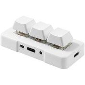 Resim Mk321-pro 3 Tuşlu Özelleştirilmiş Klavye Mekanik Mavi Anahtar Usb+2.4g+bt Bağlantısı Ofis Oyun Multimedya Beyaz 