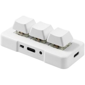 Resim Mk321-pro 3 Tuşlu Özelleştirilmiş Klavye Mekanik Mavi Anahtar Usb+2.4g+bt Bağlantısı Ofis Oyun Multimedya Beyaz 