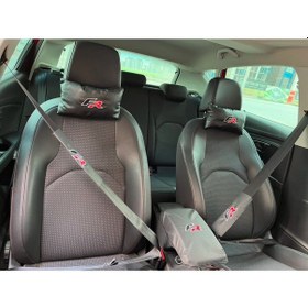Resim Seat Leon Fr Nakış Deri Deri Boyun Yastığı Kemer Pedi Kol Dayama 