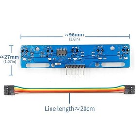 Resim 5 Kanal Tcrt5000 Çizgi Takip Sensör Modülü Dijital Çıkış 