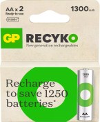 Resim AA 1300 mAh Şarjlı Kalem Pil 2'li Paket GP130AAHCEMTR-2GB GP