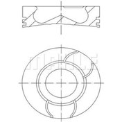 Resim MAHLE 0400310 Piston+Segman Std (-0.20Mm Kisa) 73.7 Mm( Ford : Fiesta Fusion 1.4 Tdci 02- / Peugeot : 206 1.4Hdi Dv4 ) 0628N7 (WK718543) 