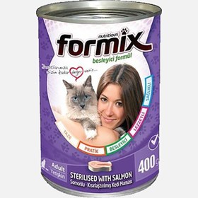 Resim Formix Somon Parça Etli Soslu Konserve Kısır Kedi Maması 400gr 