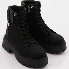 Resim Dgn Btuk01 Kadin Kalin Taban Bağcikli Bot BTUK01-1261-R1534 Siyah 