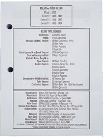 Resim Yıldızlı Blok Delikli Masa Takvimi 2025 1 Adet 