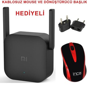 Resim Xiaomi Mi WiFi Pro 300MBPS Sinyal Güçlendirici + Kablosuz Mouse 